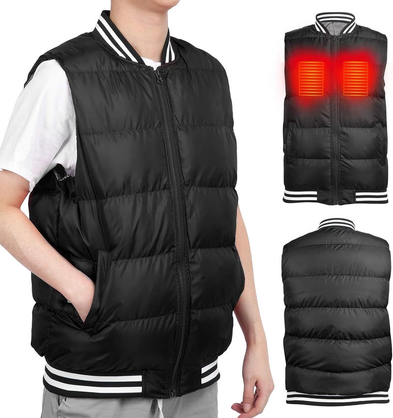woobles Electric Heating Vest, USB Down Cotton Vest, Heated Vest, Thermal Cloth Temperature Control Heated Waistcoat for Winter (M) - Image 1
